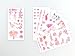 (Pack of 2) Romantic Cherry Flower Stickers for Scrapbooking - Japanese Pink Cherry Blossoms Cherry Tree Sticker for Art Craft Journaling DIY Planner Travel Journal Letter Card Water Bottles