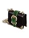 Prada Cahier Black Green Velluto city velvet mini handbag 1BH058