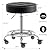 CoVibrant Lockable Rolling Stool Adjustable Swivel Stool with Noiseless Rubber Wheels and Foot Rest for Kitchen Medical Esthetician Studio