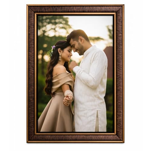 MadeForYou.in Customized Photo Frame| Personalized Photo Print with Frame | Customised Gift for Birthday, Anniversary, Wedding, Couple, Friends | Wall Mount Home Decor