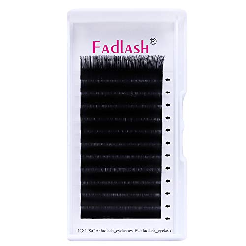 Eyelash Extensions D Curl 8-20mm Lash Extensions 0.07 Thickness Premium Black Matte Silk Classic Lashes Extension (0.07-D, 20mm)