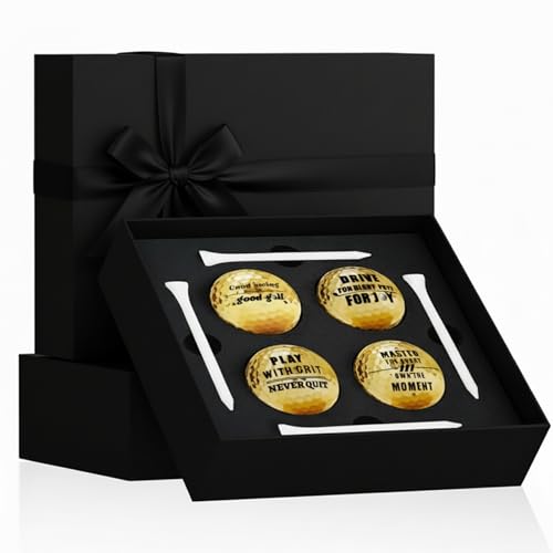 Gold Golf Balls with Quotes