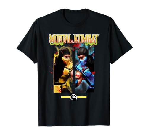 Mortal Kombat Scorpion vs Sub-Zero Face Off Video Game T-Shirt