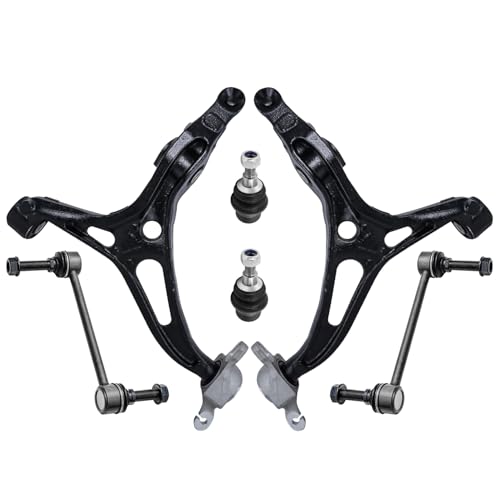 Image of Detroit Axle - Front End Suspension Kit for 2006-2010 Mercedes-Benz ML350, 2 Lower Control Arms Assembly 2 Lower Ball Joints 2 Sway Bar End Links 2007 2008 2009 Replacement