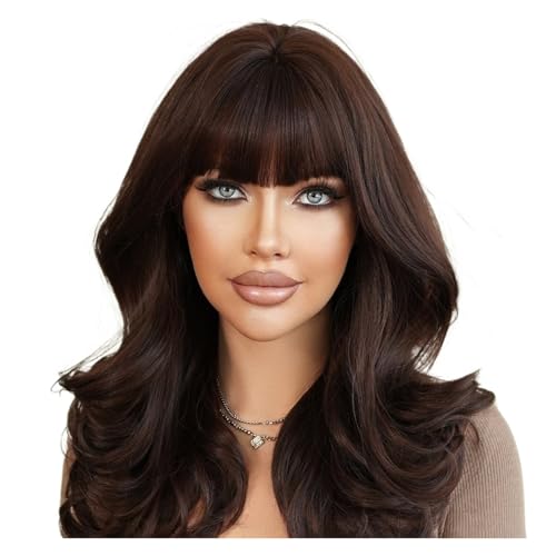 Perruque avec frange cheveux bouclés : volume immédiat sans effort