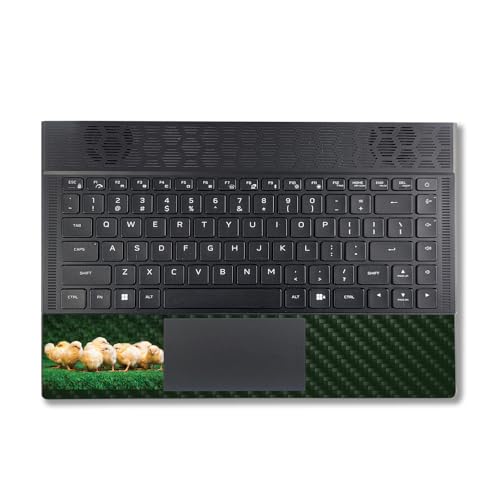 Image of MightySkins Carbon Fiber Skin Compatible with Alienware X14 R2 (2023) Full Wrap Kit - Group of Chicks | Protective, Durable Textured Carbon Fiber Finish | Easy to Apply | Made in The USA