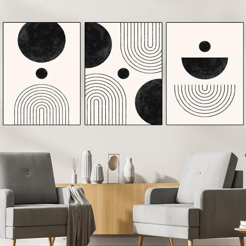Images abstraites géométriques WZXGHE triptyque mural 50 x 70 cm