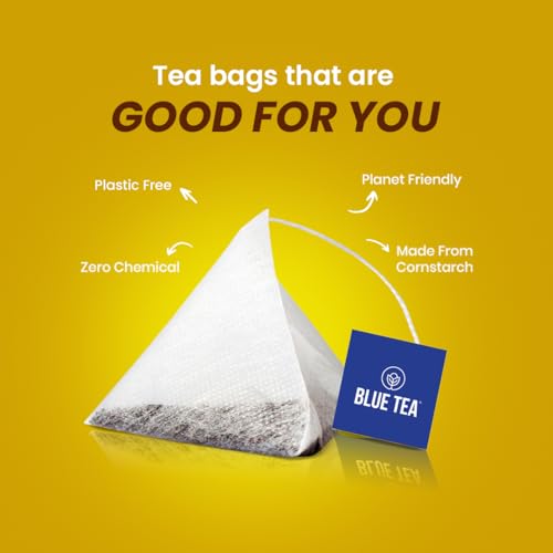 Image of BLUE TEA - Acid Ease Tea - 30 Tea Bags - Plant Based | Relieves Acidity and Gas - Supports Digestion | Tulsi, Ajwain, Black Pepper, Bay leaf | Caffeine Free - Herbal Tea | Ziplock Pack