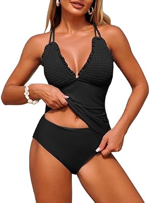 ZAFUL Womens Tankini Bathing Suits Two Piece Swimsuit with Sexy Push Up