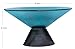 Tapered Glass Decorative Bowl (Green), 9.8 Inches Handblown Glass Bowl with Modern Two-Tone Cone Shape,Decorative Fruit Bowl for Home Decor, Table Centerpiece, Kitchen Island, and Dining Decor