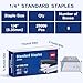 Deli Staples, 25000 Staples, Standard Staple for Desktop Staplers, 1/4'' Length, 210/Strip, 5 Boxes of 5000 Each