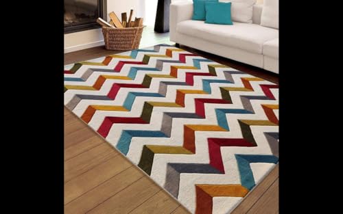 Image of Carpets and Rugs Woolen Thick Floral and Contemporary Designs for Area Rugs Carpets for Living Room, Bedroom, Hall, Bedside Runner Size 2x6 feet