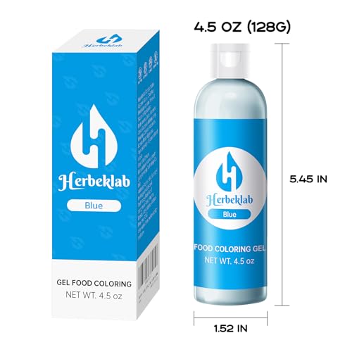 Image of Blue Gel Food Coloring - 4.5 oz Professional Grade Concentrated Food Dye, Gel Based Coloring for Icing, Baking, Cake Decorating & Cookies