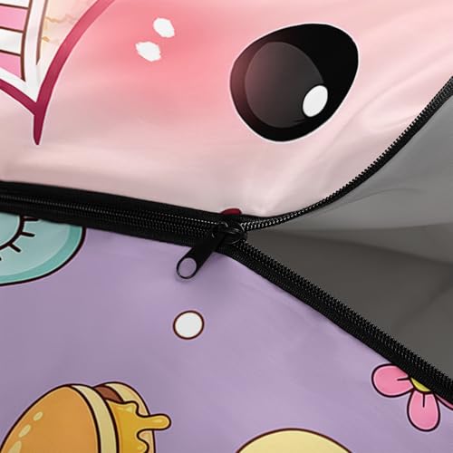 Image of QOOMO Axolotl Cute Camping Sleeping Bags,3 Season Warm & Cool Weather,Lightweight,Waterproof Sleeping Bags for Adults & Kids,Traveling,and Outdoors