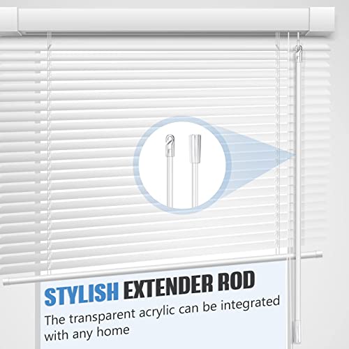 12 Inches 2 Pieces Blind Wand Vertical Blinds Replacement Parts Blind Rod With Hook And Grip Clear Plastic Blind Opener Long Window Blind Stick Tilt Rod #TOP3