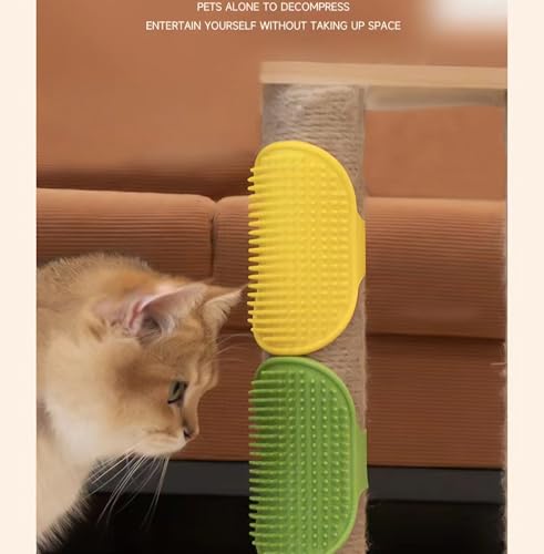 Escova de silicone para animais de estimação - Escova de banho de borracha flexível para cães com al