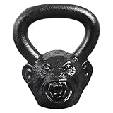 Affenkopf-Kettlebell, 4 Gewichtsoptionen, Massive Gusseisengewichte Für Heim-Fitnessstudio, Fitnesstraining, Workout & Dekoration(18LB/8.1kg)