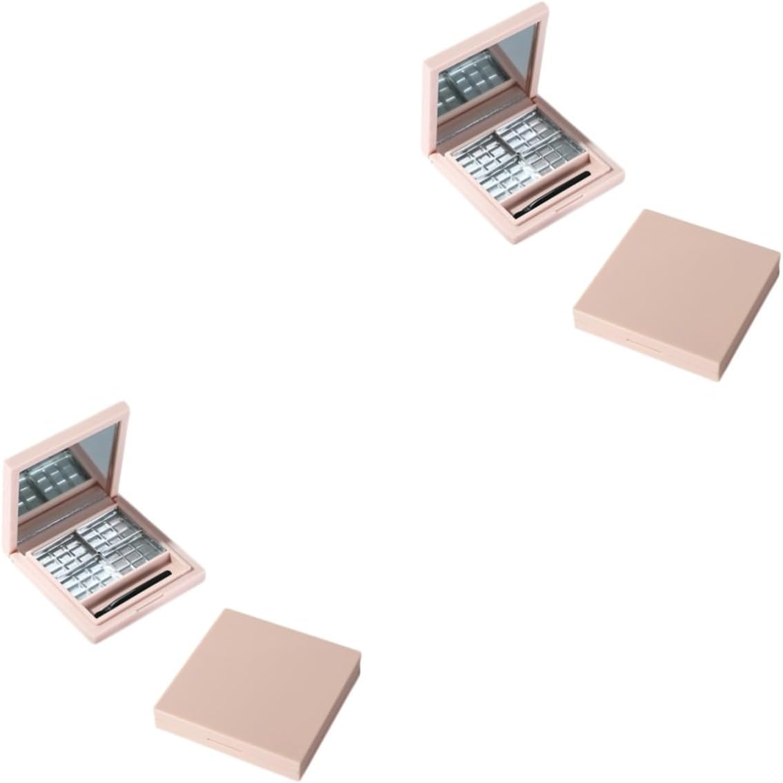 minkissy 2 Sets Oogschaduwpaletten Voor Vrouwen Meisjes Make-up Lege Oogschaduw Schaal Palet 2st * 2