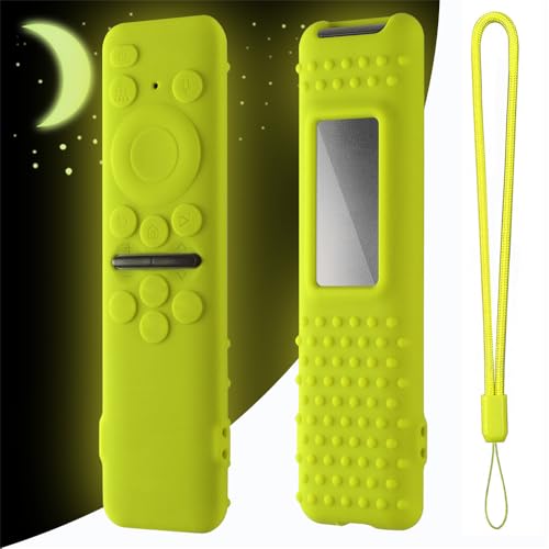 Funda Protectora del Mando a Distancia para Samsung TV Funda Protectora de Silicona Impermeable antigoteo con cordón para BN59-01432 (Verde Luminoso)