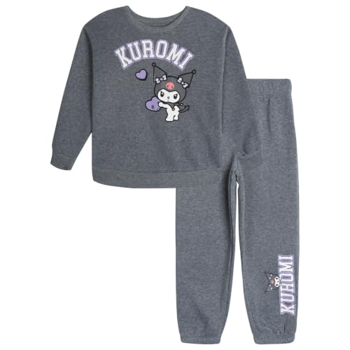Image of Hello Kitty Girls' 2-Piece Sweatshirt and Joggers Set Toddler to Big Kid | 2-Piece Coordinated Set, Pullover Sweatshirt, Comfortable Jogger Pants, Ribbed Trim, Easy Pull-On Dressing