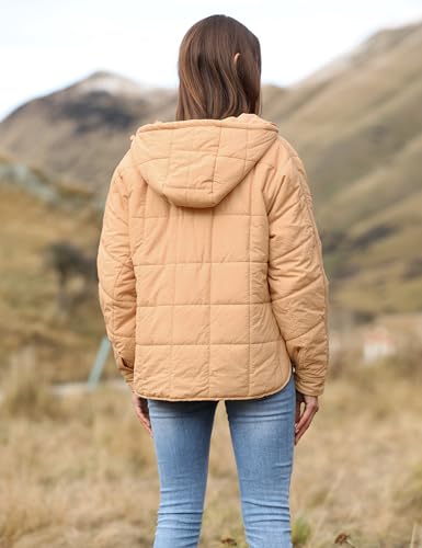 Bianstore Women's Oversized Puffer Jacket Lightweight Pullover Hoodies Winter Padded Coat Tops4