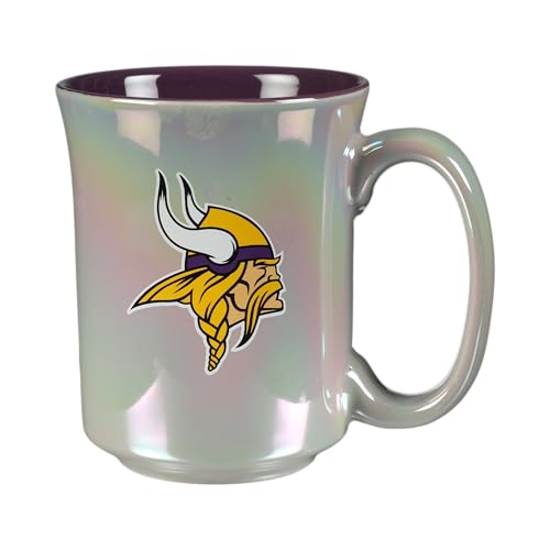 The Memory Company Officially Licensed 15oz Iridescent Mug with Logo, Minnesota Vikings