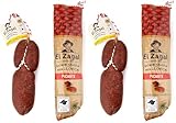 El Zagal Pieza De Sobrasada De Mallorca Tradicional Semi-Rizada, Picante, 445 g (Paquete de 2)