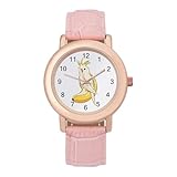 Carino Cockatiel Banana Orologio da polso da donna personalizzato moda cinturino morbido regalo per compleanni San Valentino