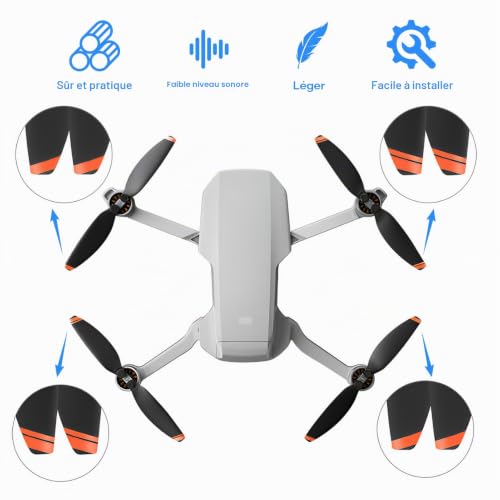 Lot de 24 mini 2 hélices de rechange pour DJI Mini 2 hélices à faible bruit 4726F, vis et tournevis SE Accessoires de drone pour DJI Mini 2k – vue 5
