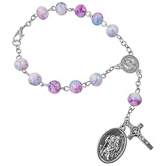 Pink Blue Glass Beads