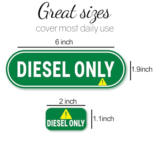 Image of Diesel Only Sticker,16-Pack-Diesel Decals for Truck,Tractor,Fuel Can-Weather Proof, Strong Adhesive,Diesel Signs by RAMIEYOO