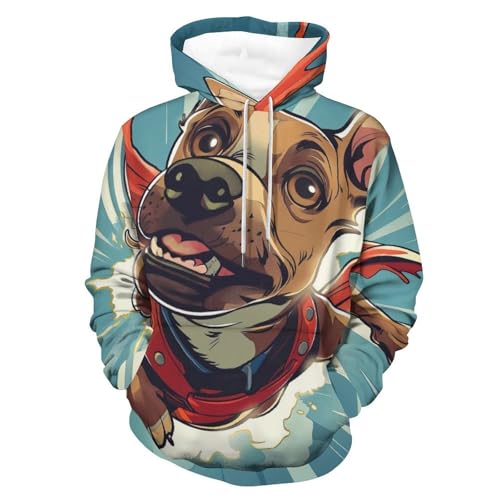 Sweatshirt Pullover Chien Volant en Coton Premium Finitions Soignées S