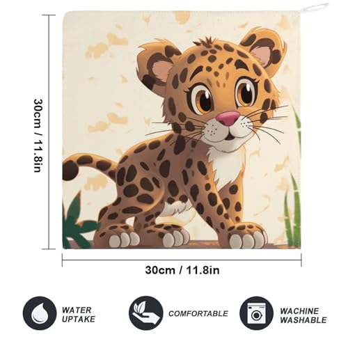 Serviette à main tigre en microfibre douce et légère pour le bain - 3