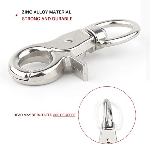 Hosukko 15Pcs Trigger Snap Hooks, 360 Degree Swivel Spring Buckle Metal Swivel Clips Heavy Duty Snaps Hook For Pet Cages Chains Keychains Swivel Clip Hooks Lanyard Snap Hook Purse Clip #TOP4