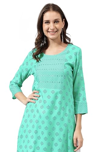 Image of MIRCHI FASHION Women's Straight Fit Rayon Printed Kurti