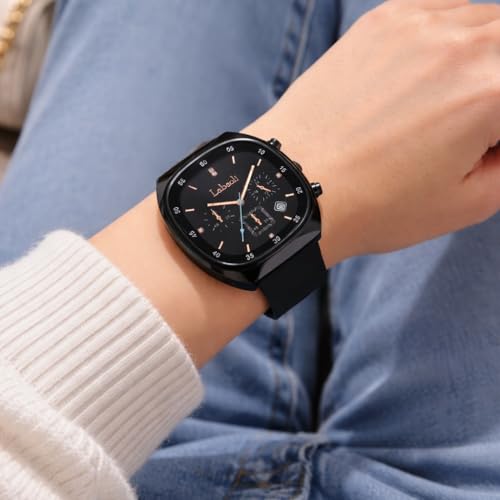 Image of Quadra 5681 Chronograph Watch for Women with Fashion-Led Dial Design, Silicone Strap Comfort, Luminous Hands & Date Display I Ladies & Girls | Casual, College, Everyday & Gifting