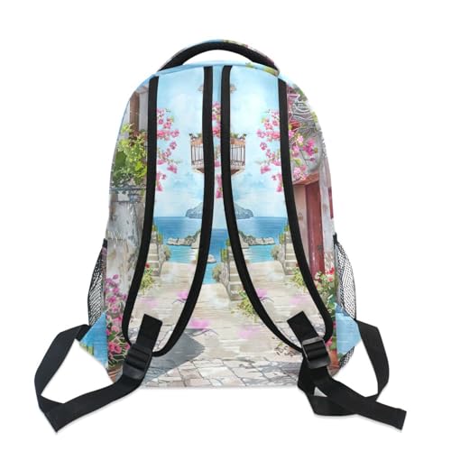 Bookbag for Boys, Romantic Italian Alleyway Travel Bag, Kids Back to School Supplies, Ideal for Ages 6–144