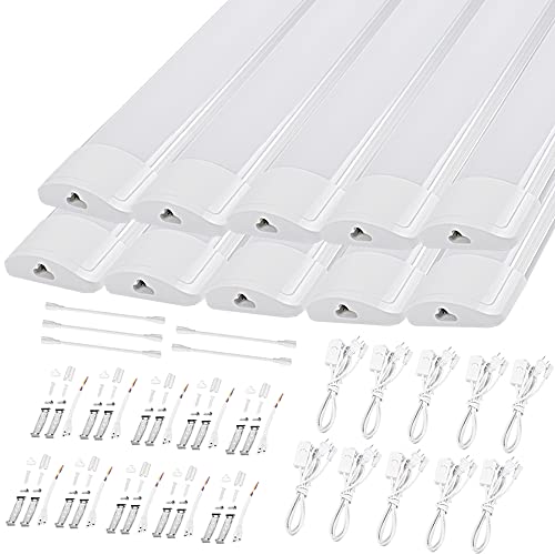 LEDベースライト 120cm LED蛍光灯 40W形 器具一体型 キッチンベースライト 薄型直管蛍光灯 天井直付型 高輝度 省エネ 5400lm 8畳 消費電力40W PSE認証 付属品付き 昼光色 6000K エコ軽量 防虫 家庭 学校 事務所 倉庫