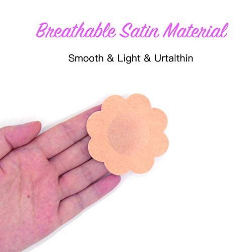 50 Pieces Nipple Cover Breast Covers, Disposable Bra Pad, Breast Pasties Self-Adhesive No Show Bra For Women, by Flashsalestore Beige4