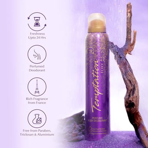 Image of Envy Temptation Angel and Foxy Deodorant For Women- 150 ML Each, Pack of 2| Long Lasting Deodorant Body Spary