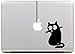 Elegante Vinile Vinyl Decal Sticker Adesivo Adesivi Power-up Art Nero per Schermo Cover 13" 15" - Gatto che osserva Adesivo4You (GATTO)