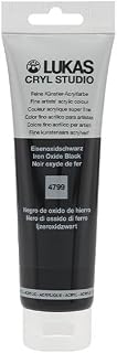 Lukas CRYL Studio Artist Acrylic Paint, Iron Oxide Black, 125 ml Tube - High Pigment Acrylic Paints for Canvas Painting, Large Scale Works - Medium-Viscosity, Water-Mixable, Fast Drying