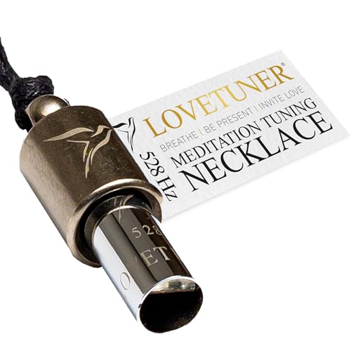 LOVETUNER Breathing & Meditation Tuning Necklace 528 Hz Whistle | 528 Hz Solfeggio Frequency | Breathwork Necklace Mindfulness Device for Anxiety & Stress Relief through Sound Healing Metal No