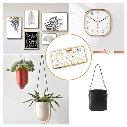 Image of 130PCS Heavy Duty Picture Hanging Kit 10-100lbs Picture Hangers Hooks for Hanging Hardware, Plaster Walls, Clock, Mirror, Painting Hooks DD001