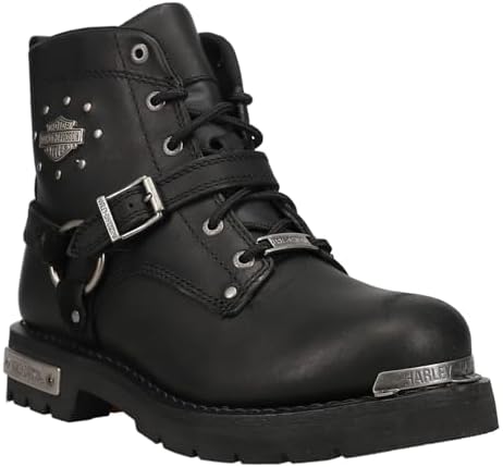 Harley-Davidson レディースバイクブーツ 7M ブラック Harley-Davidson Women's Becky Motorcycle Boot, Black, 5 Medium US