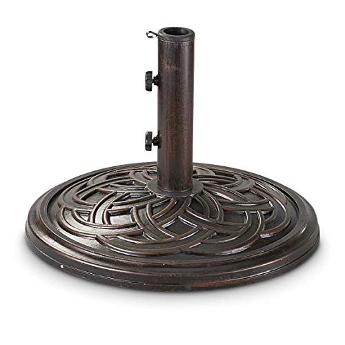 CASTLECREEK Patio Umbrella Base Stand Bronze for Outdoor & Table, Portable & Weighted