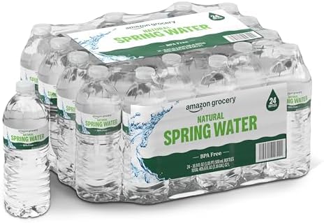 Amazon.com : Amazon Grocery, Natural Spring Water, 16.9 Fl Oz (Pack of 24)