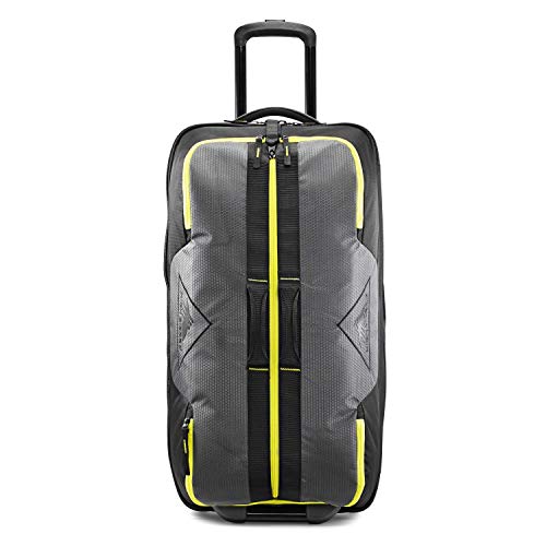 High Sierra Dells Canyon Wheeled Duffel Bag, Mercury/Black/Glow, 28-Inch
