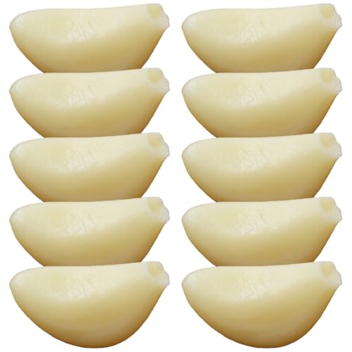 IMIKEYA Fake Meat 10pcs Artificial Garlic Kitchen Decor Fake Vegetables Realistic Garlic Cloves Model Artificial Vegetable Model Simulated Vegetable Fake Vegetable Model PVC Food Plant