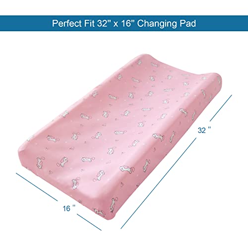 Image of Changing Pad Cover for Girls 2 Pack, Diaper Changing Pad Cover
